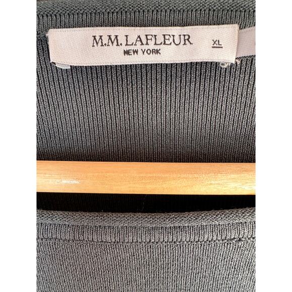 M.M. LAFLEUR Women's Malin Deep Sea Gray Crewneck Long Sleeve Top - Picture 5 of 6